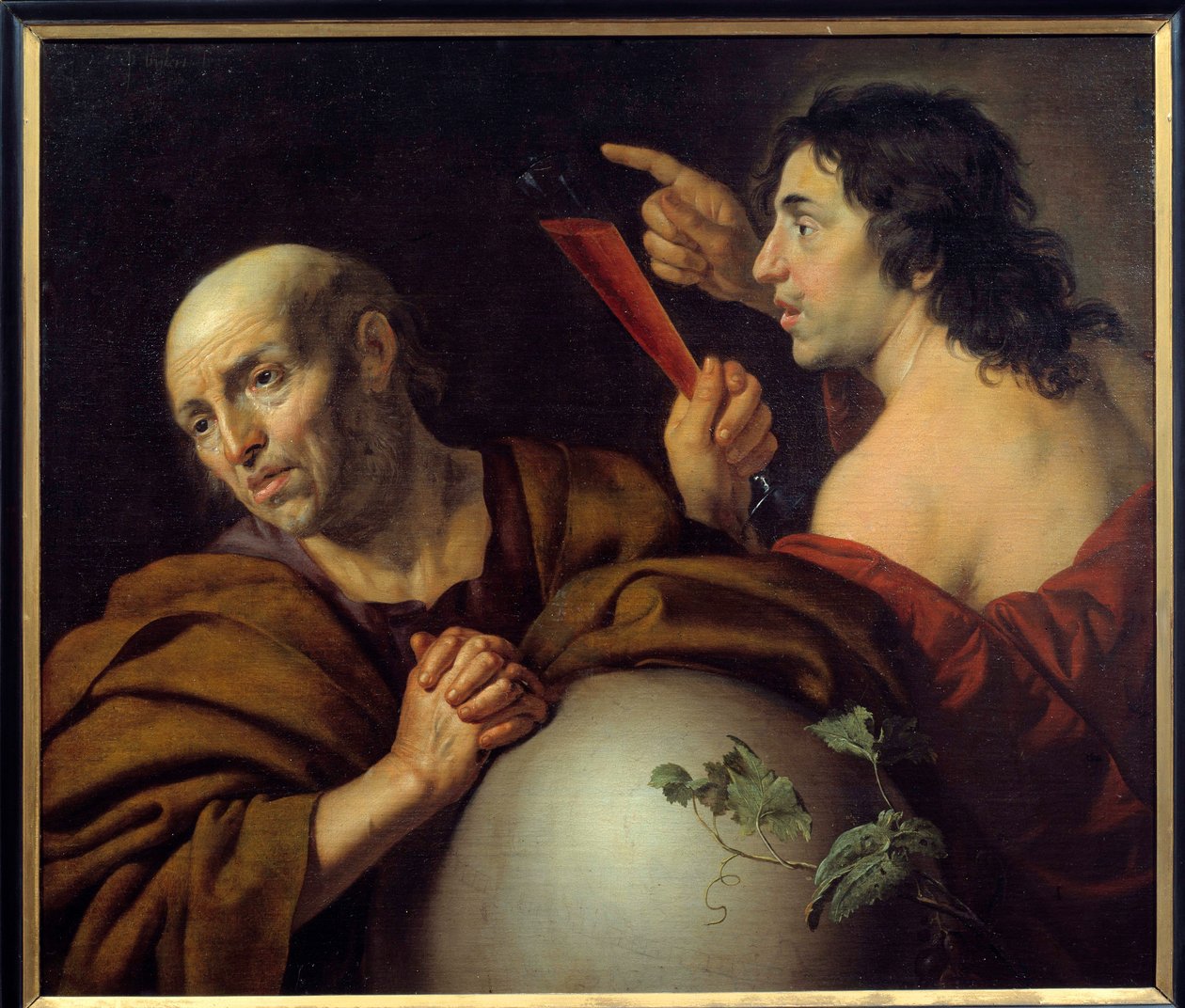 Heraclitus and Democritus: The Greek philosophers Heraclitus of Ephesus and Democritus by Jan van Bijlert or Bylert