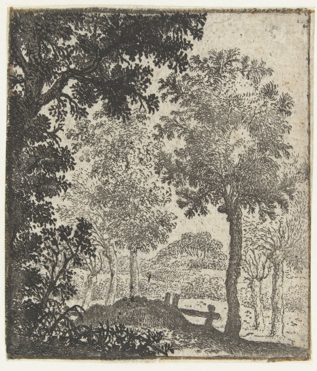 Landscape with Large Tree in Foreground by Jan van Brosterhuyzen