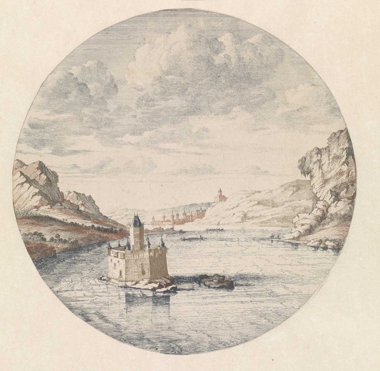 View of Pfalzgrafenstein Castle near Kaub by Jan van Call (I)