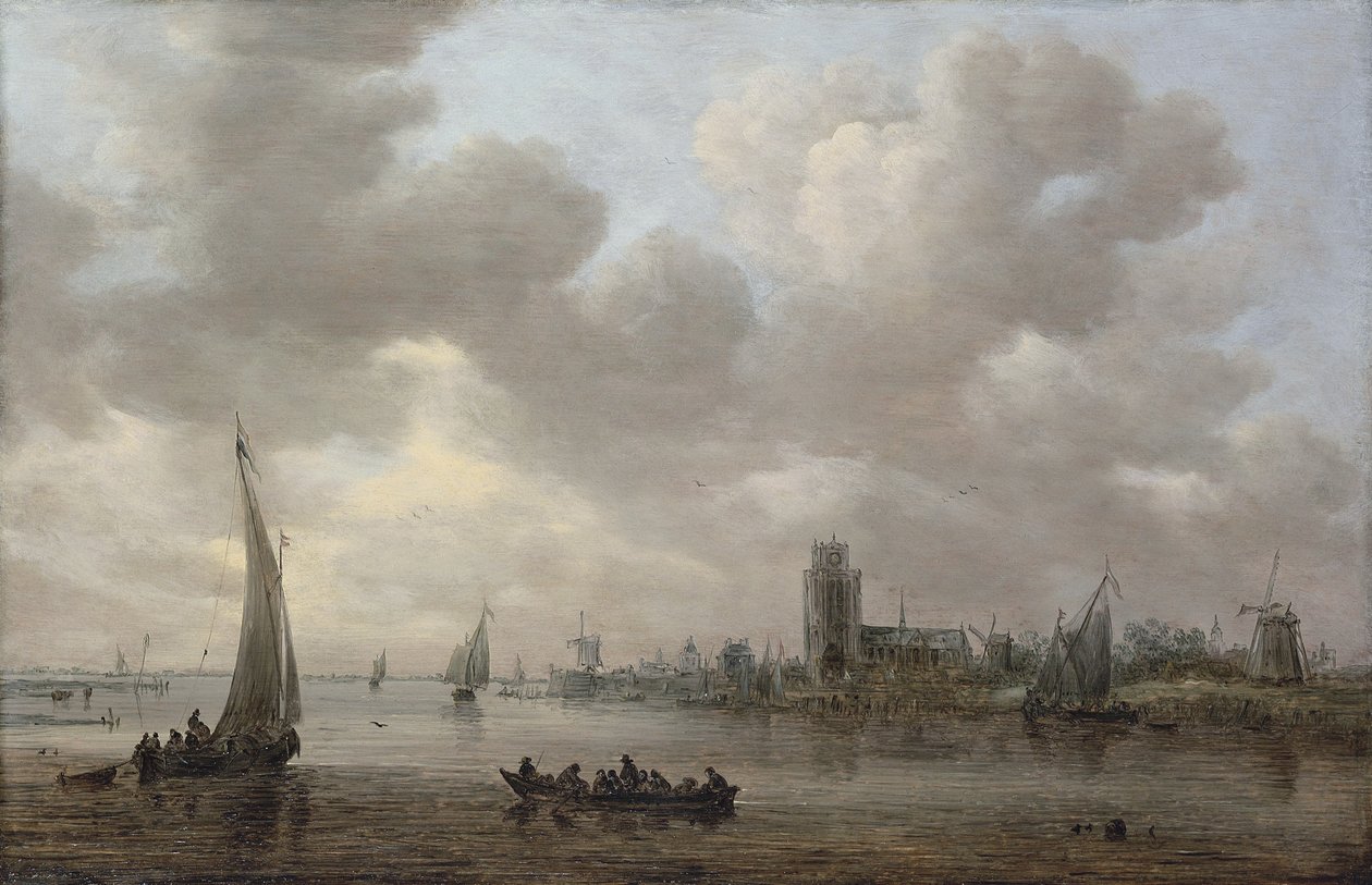 A View of the Maas with Dordrecht Beyond by Jan van Goyen