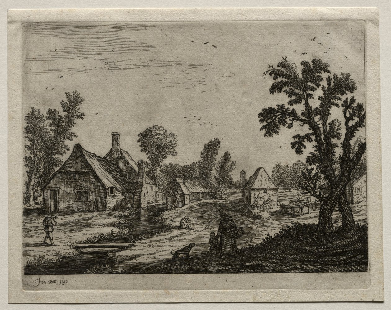 The Plank over the Stream by Jan van Goyen