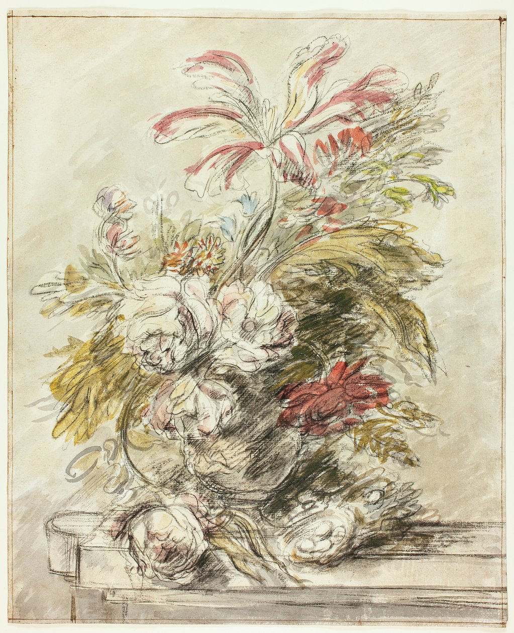 A Flower Piece by Jan van Huysum