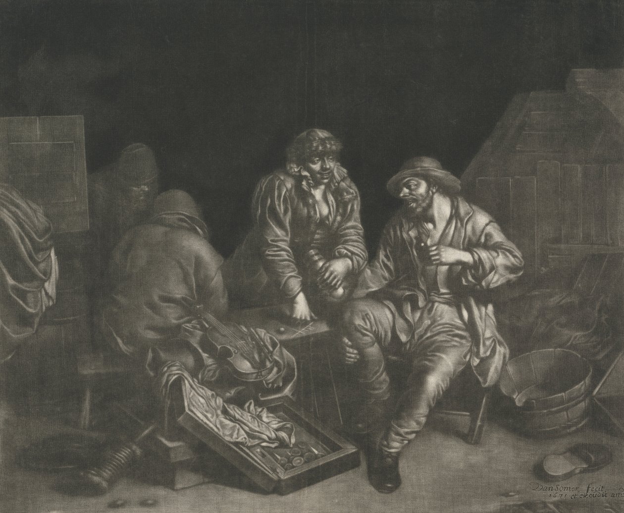 Tric-Trac Players by Jan van Somer