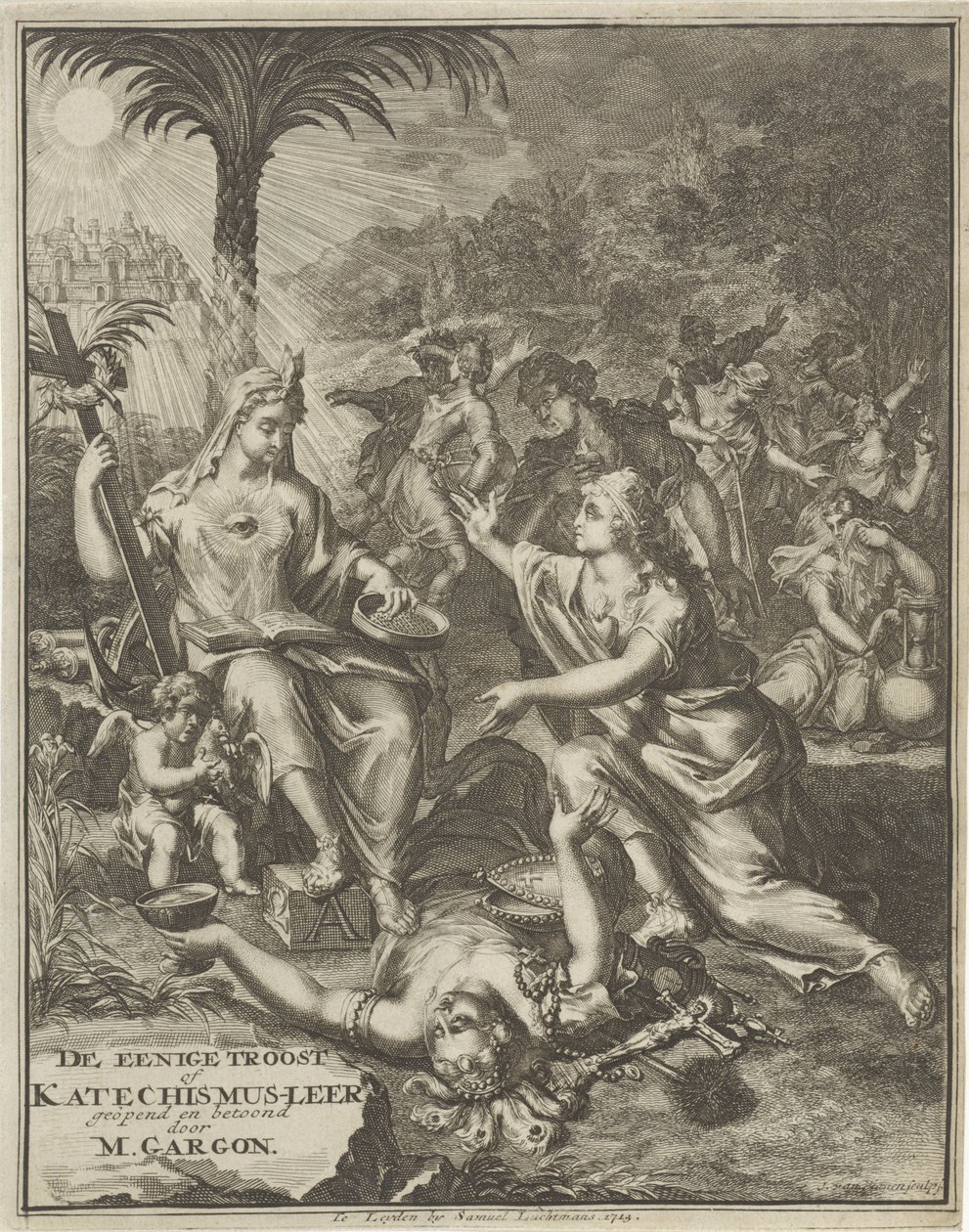 Title Page for: M. Gargon, The Only Comfort, 1713 by Jan van Vianen