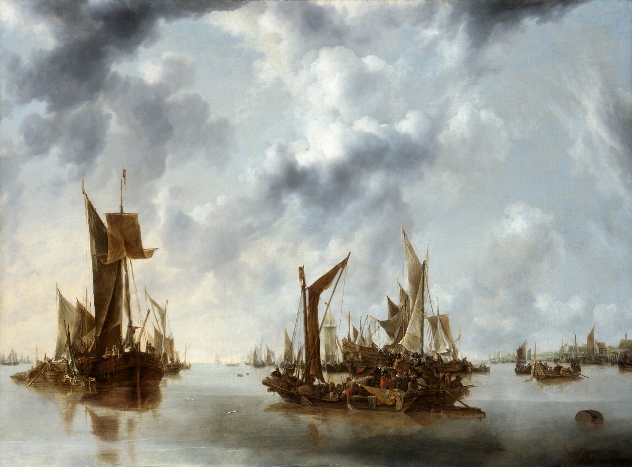 A calm, 1654 by Jan van de Cappelle