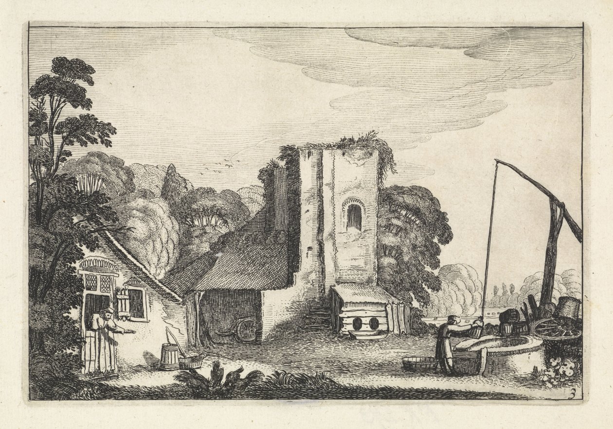 Figures at an Inn in the Evening by Jan van de Velde (II)