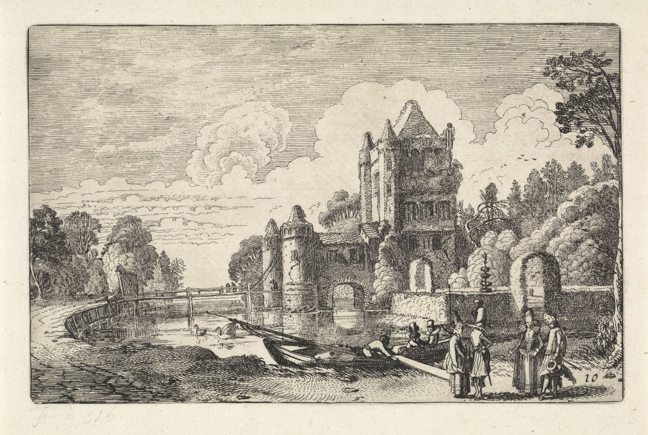 Landscape with the Amsterdam Gate in Haarlem (Landscapes series) by Jan van de Velde (II)