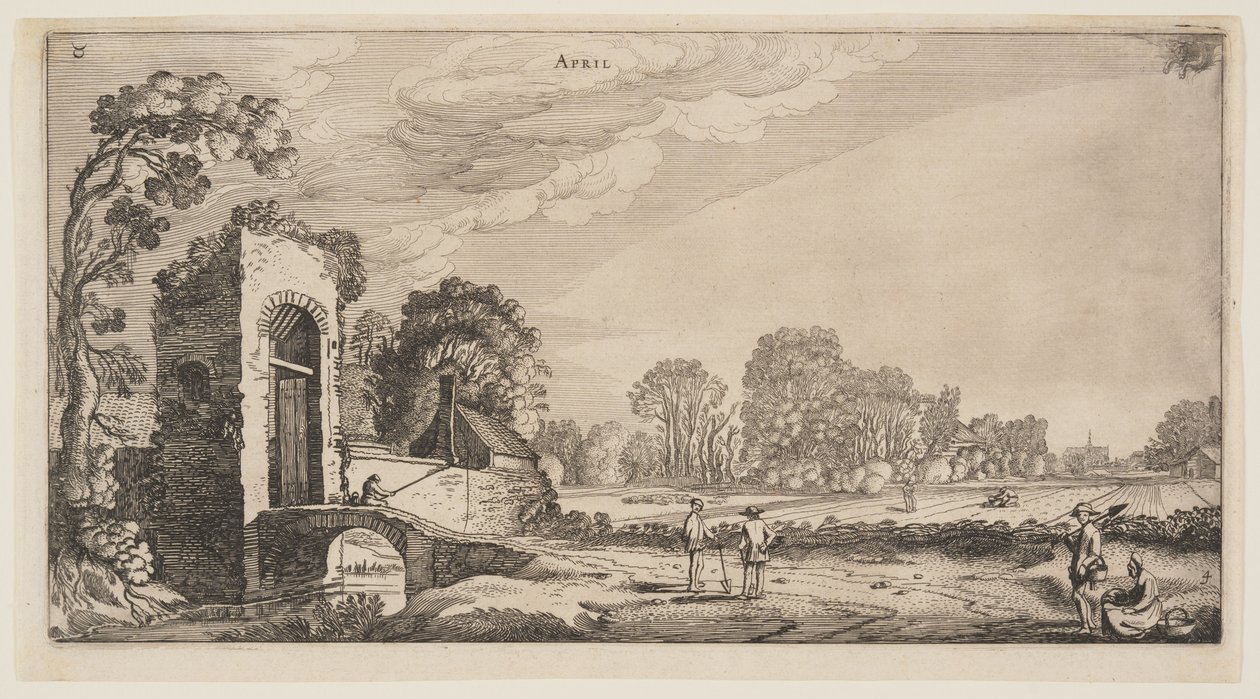 April, from The Twelve Months of the Year by Jan van de Velde II