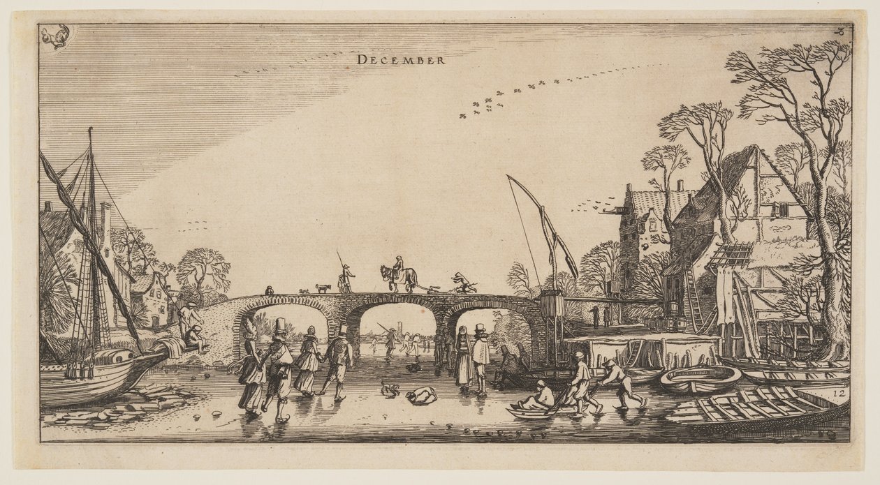December, from The Twelve Months of the Year by Jan van de Velde II