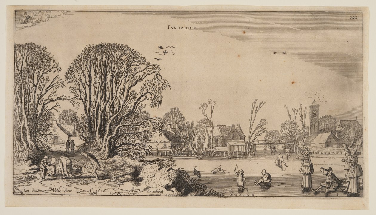 January, from The Twelve Months of the Year by Jan van de Velde II