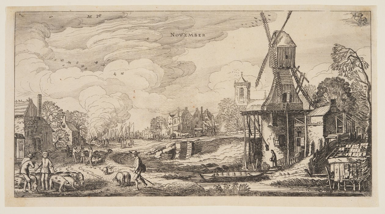 November, from The Twelve Months of the Year by Jan van de Velde II