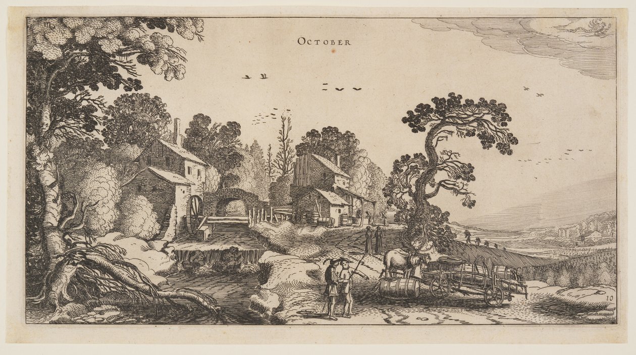 October, from The Twelve Months of the Year by Jan van de Velde II