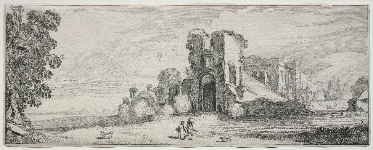 Some Pleasing Landscapes and Ruins of Ancient Monuments: Brederode Castle by Jan van de Velde II