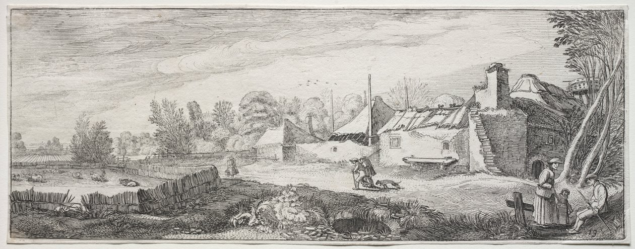 Some Pleasing Landscapes and Ruins of Ancient Monuments: Dilapidated Farm by Jan van de Velde II
