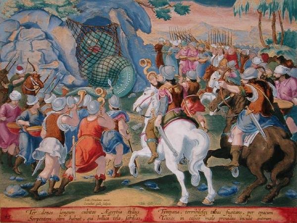 Catching the Serpent of Egypt in a Net, Plate 45 from 