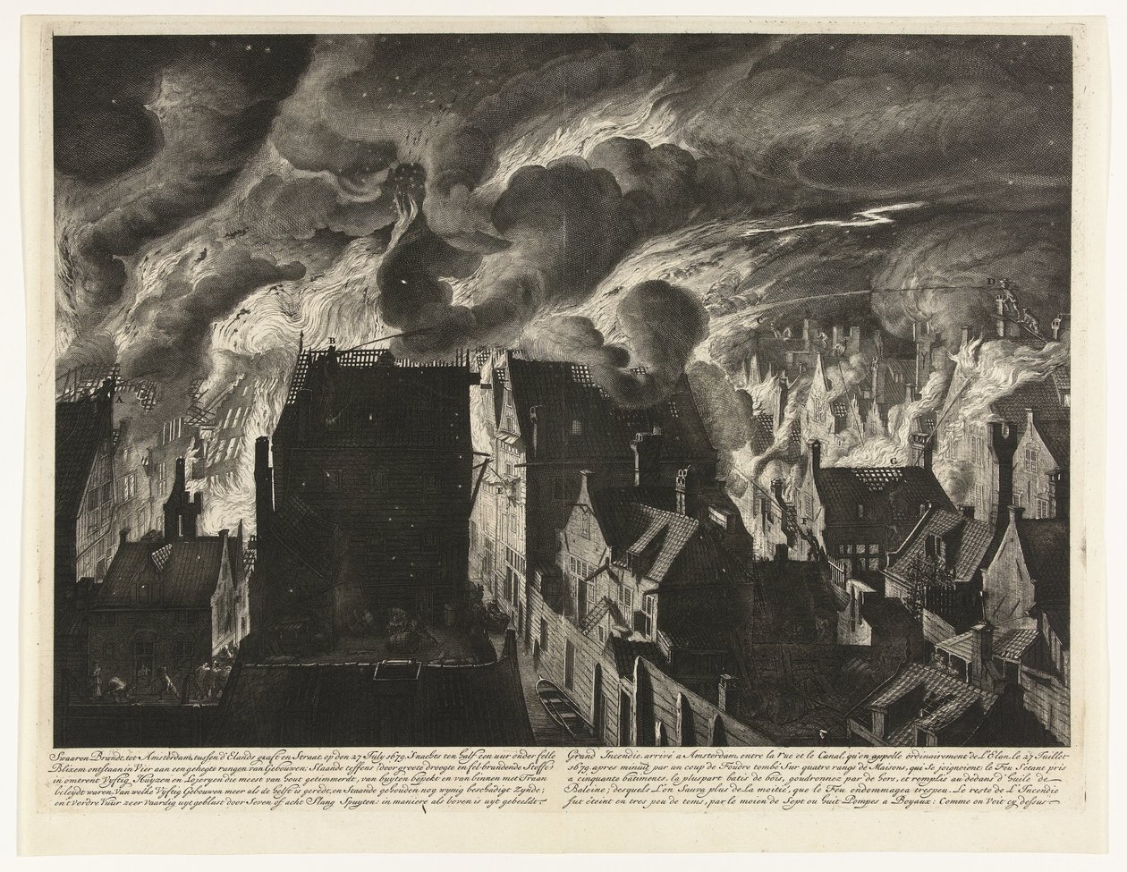 Extinguishing the Great Fire at the Elandsgracht, 1679 by Jan van der Heyden (attributed to)