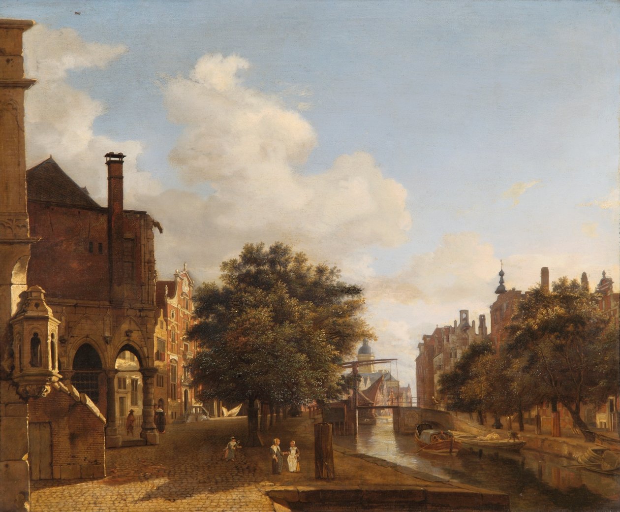 Architectural Fantasy, with the Old Town Hall, Amsterdam c.1667-72 by Jan van der Heyden