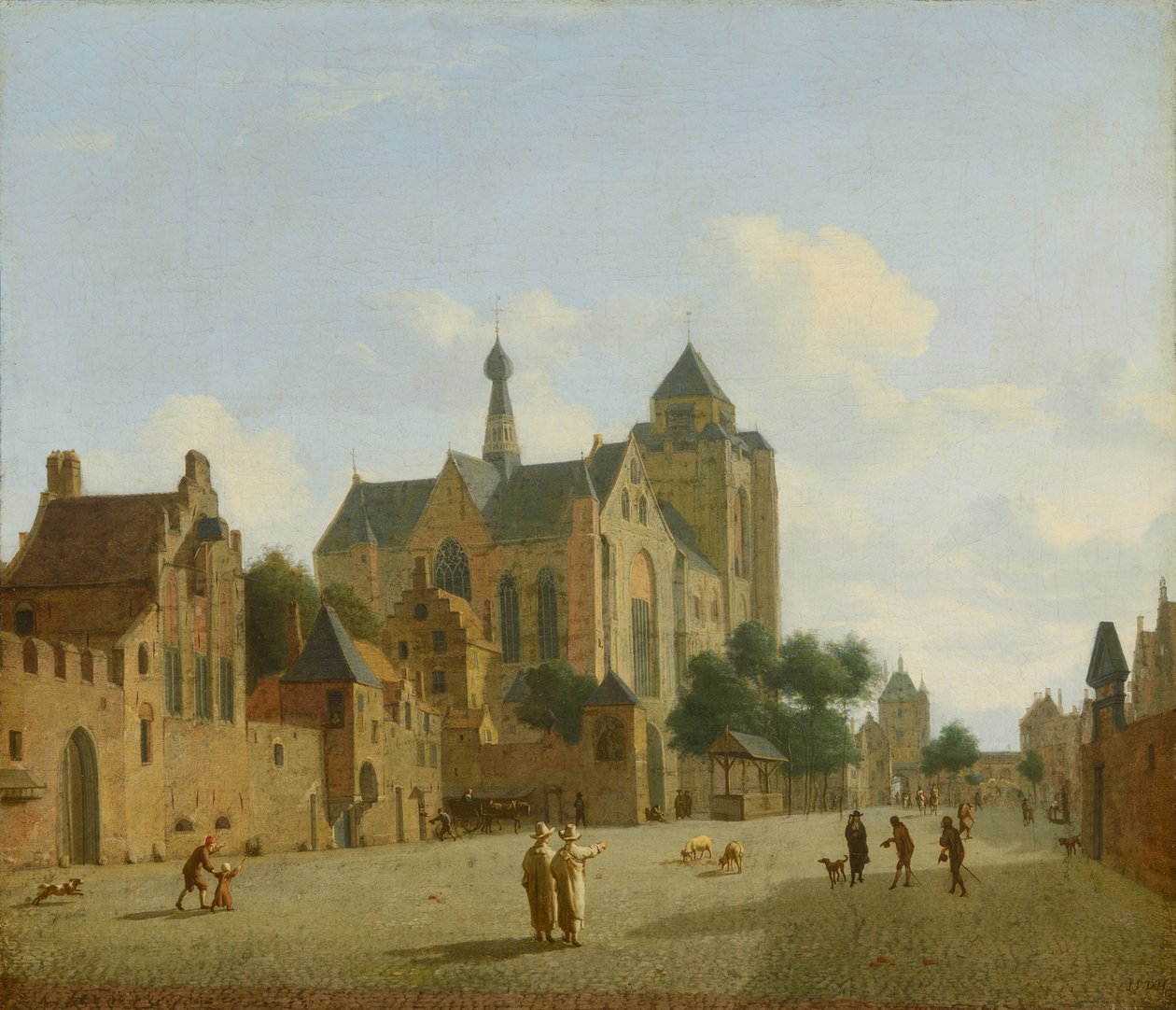 The Church at Veere by Jan van der Heyden