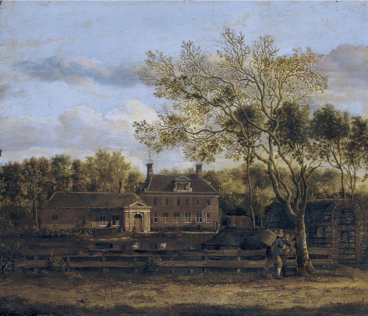 The Hofstede Wolf and Hoeck along the River Purmer near Purmerend by Jan van der Heyden