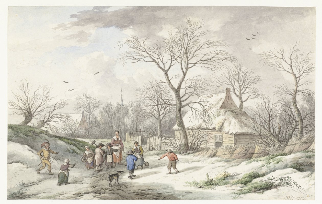 Winter: Assembling for Shrove Tuesday by Jan van der Meer (II)