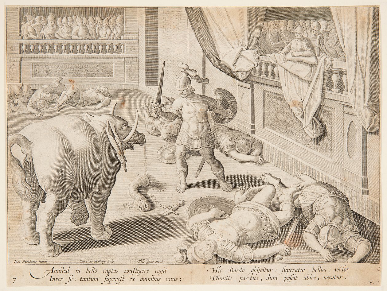 A Roman Soldier Fighting one of Hannibal