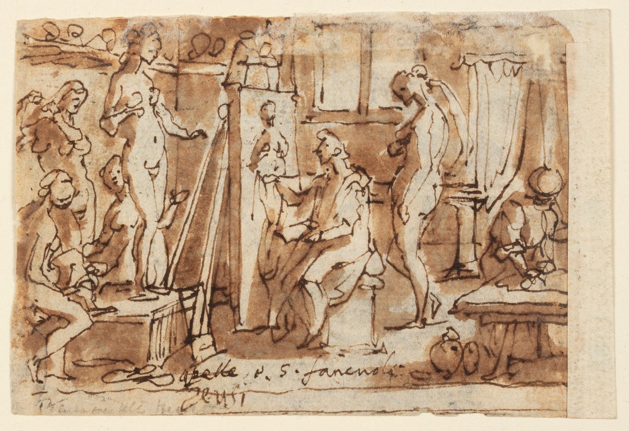 Recto: Zeuxis Painting Helen; Verso: Ecce Homo by Jan van der Straet, called Stradanus
