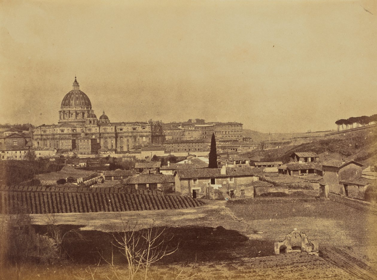St Peters from above the Sand Pits, Rome by Jane Martha St. John