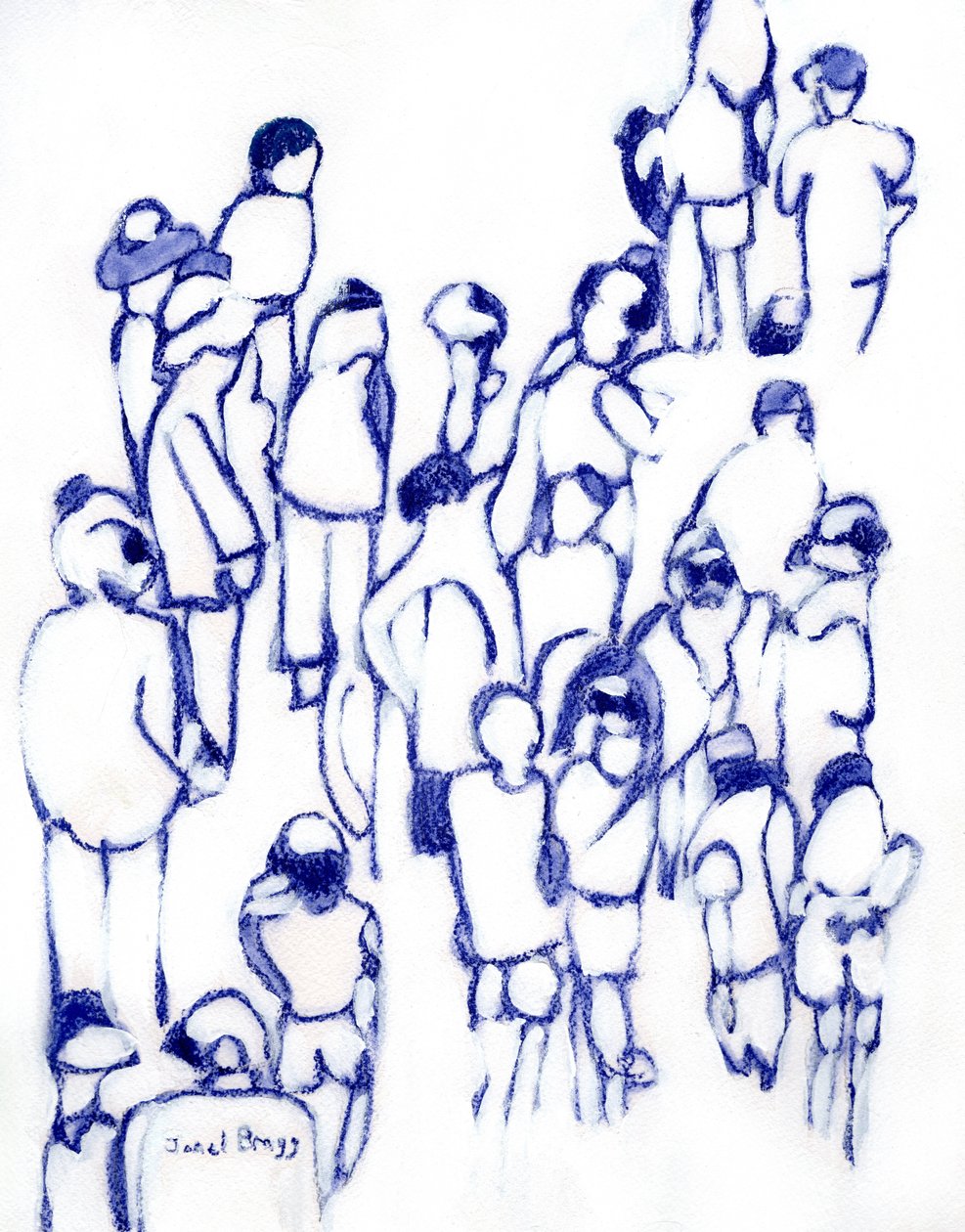 Crowd in Blue by Janel Bragg