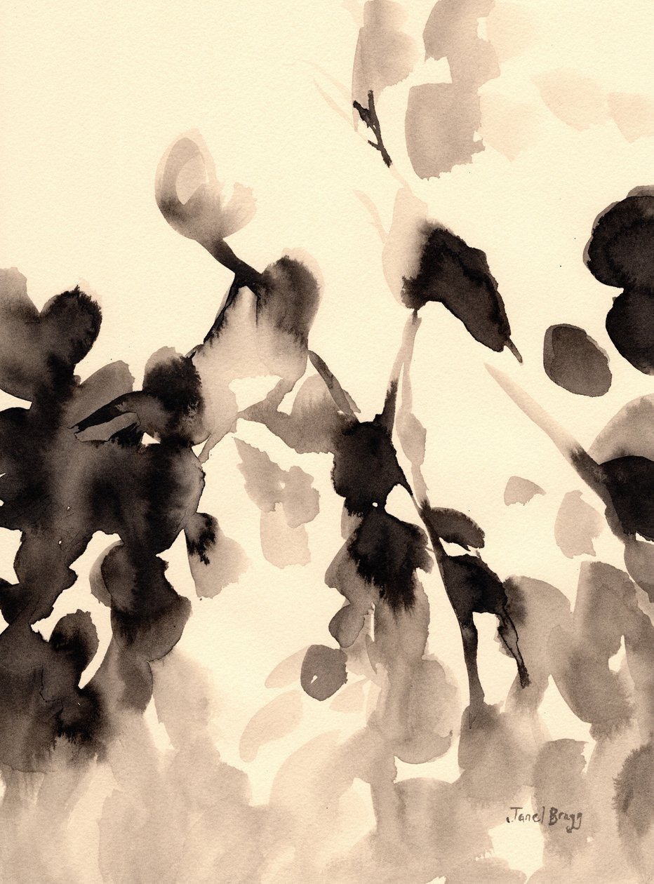 Leaves Abstract in Ink II, c.2019 by Janel Bragg