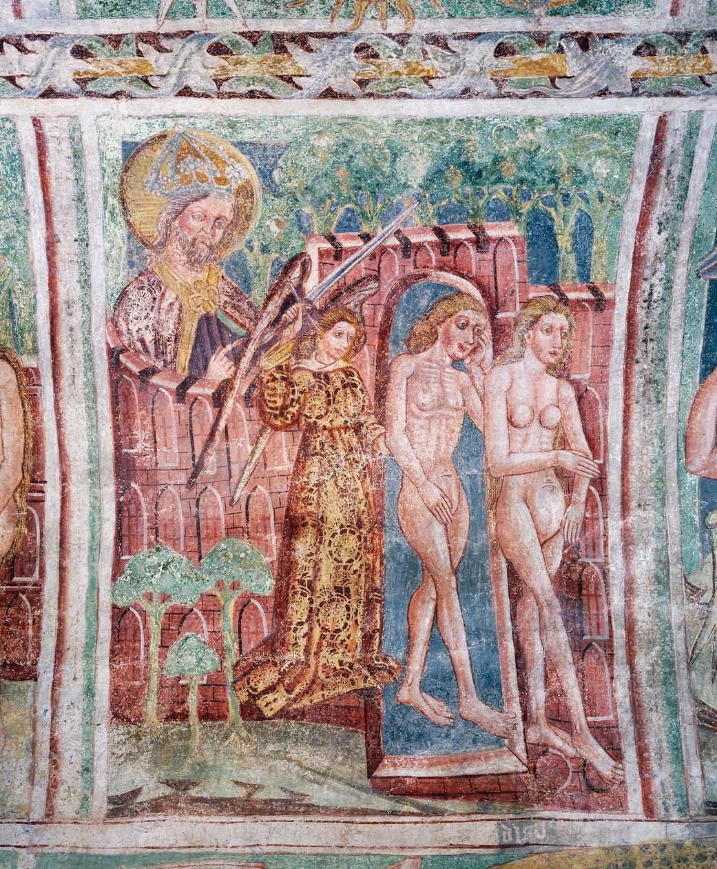 Adam and Eve expelled from Paradise (detail) by Janez Kastav