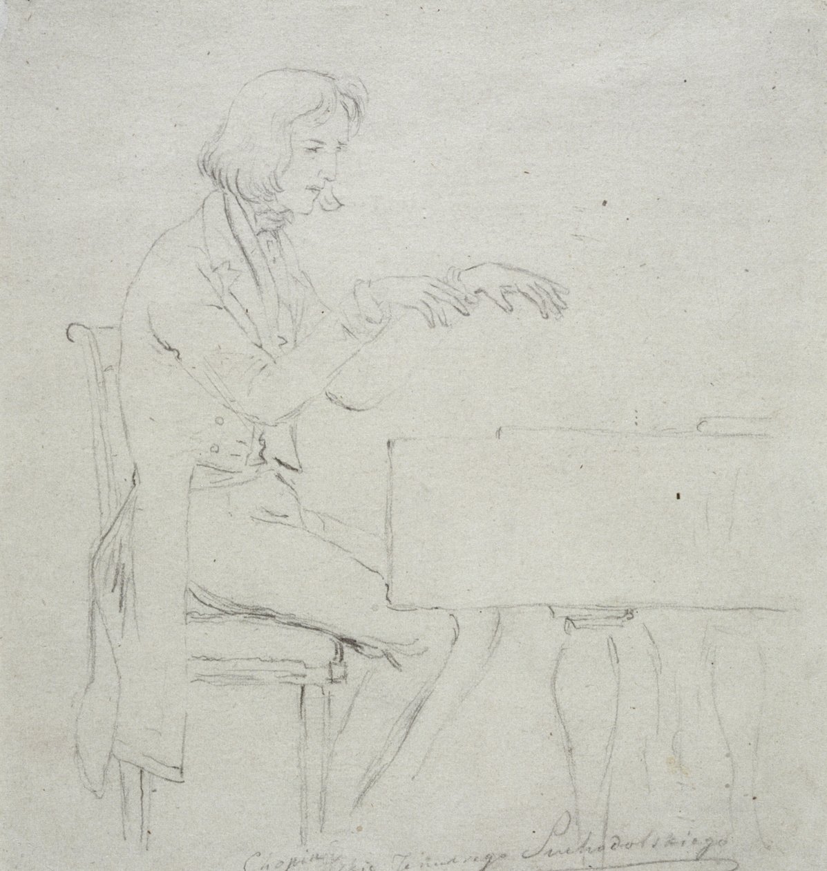 Frederic Chopin at the Grand Piano by January Suchodolski