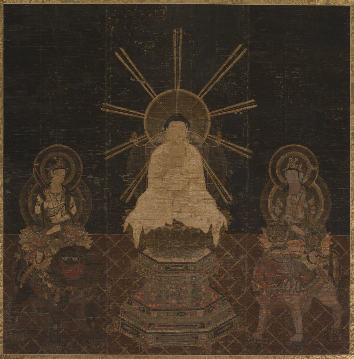 Shakyamuni Triad by Japan, Kamakura period