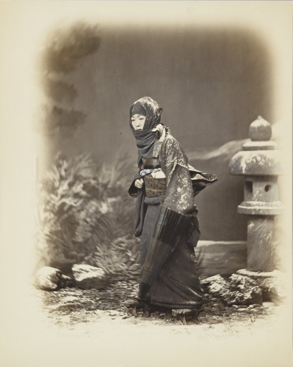 Japanese woman in the snow by Japanese Photographer