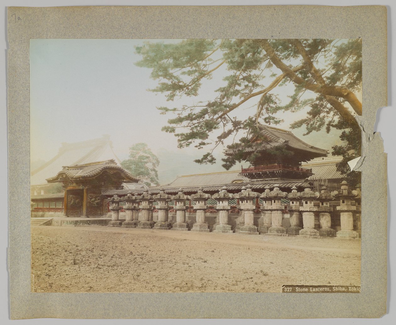 Stone Lanterns outside a Temple, Shiba Park, Tokyo, Japan by Japanese Photographer