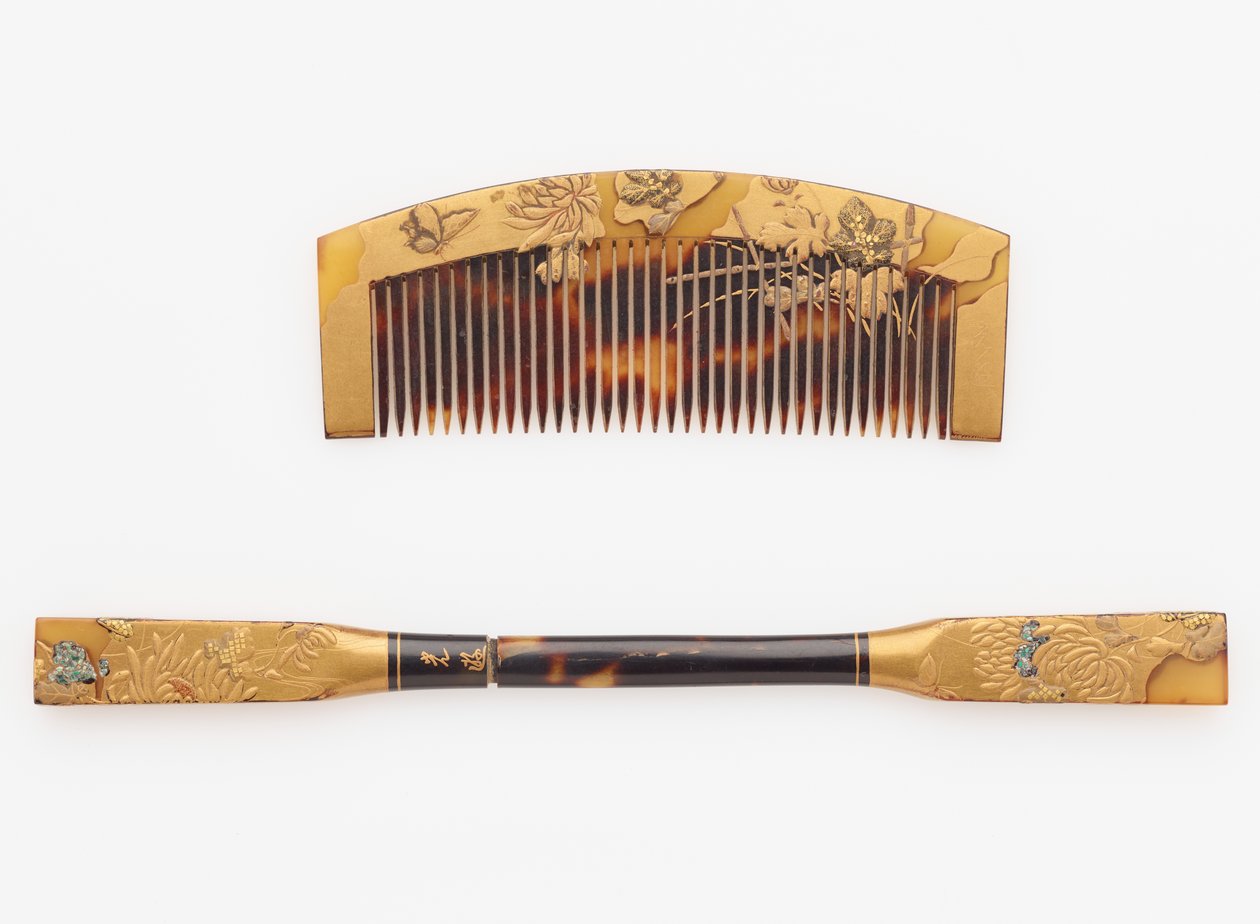 Comb and hairpin, late 19th-early 20th century by Japanese School