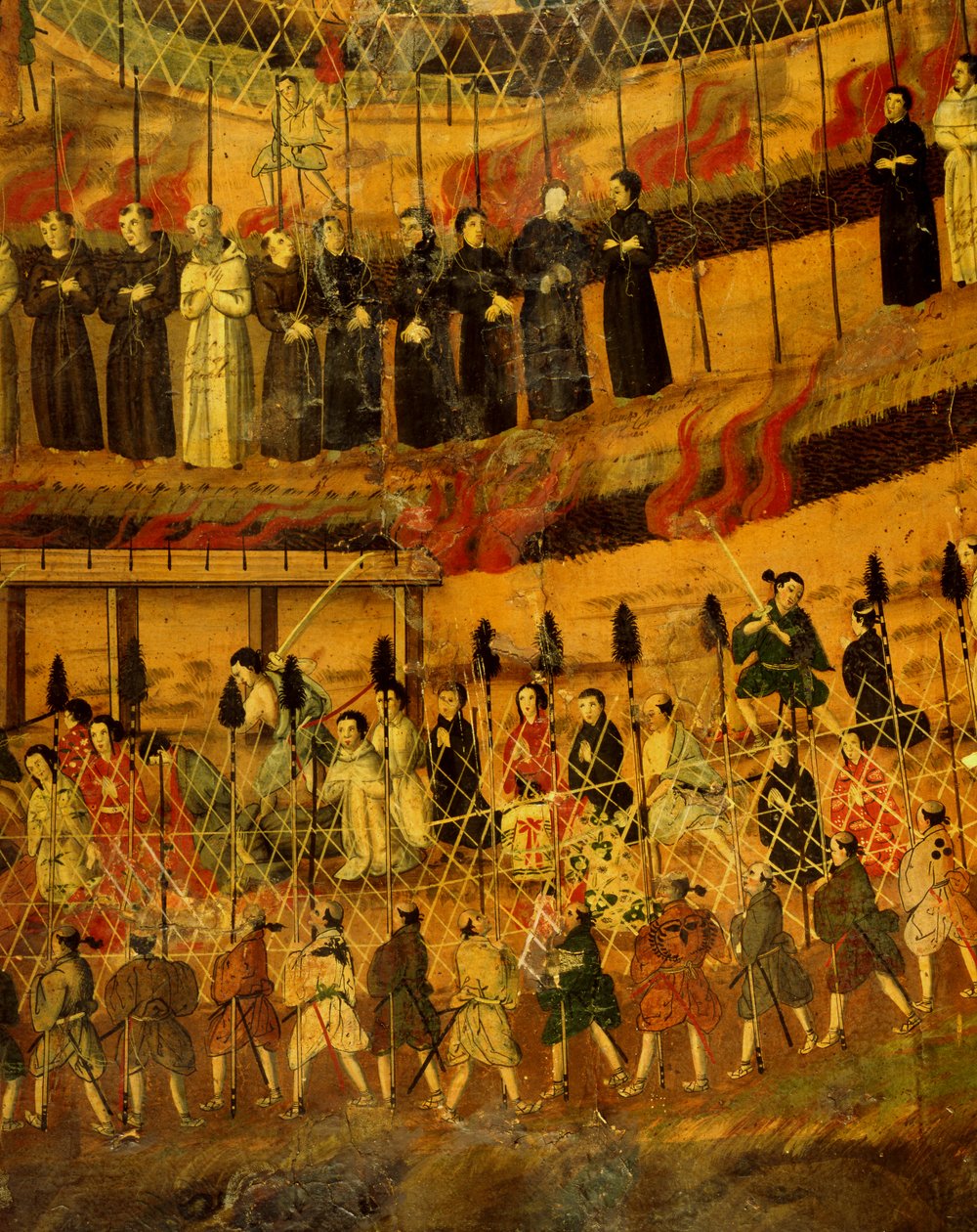 (detail) from The Martyrdom of the Jesuits in Japan in 1622 by Japanese School