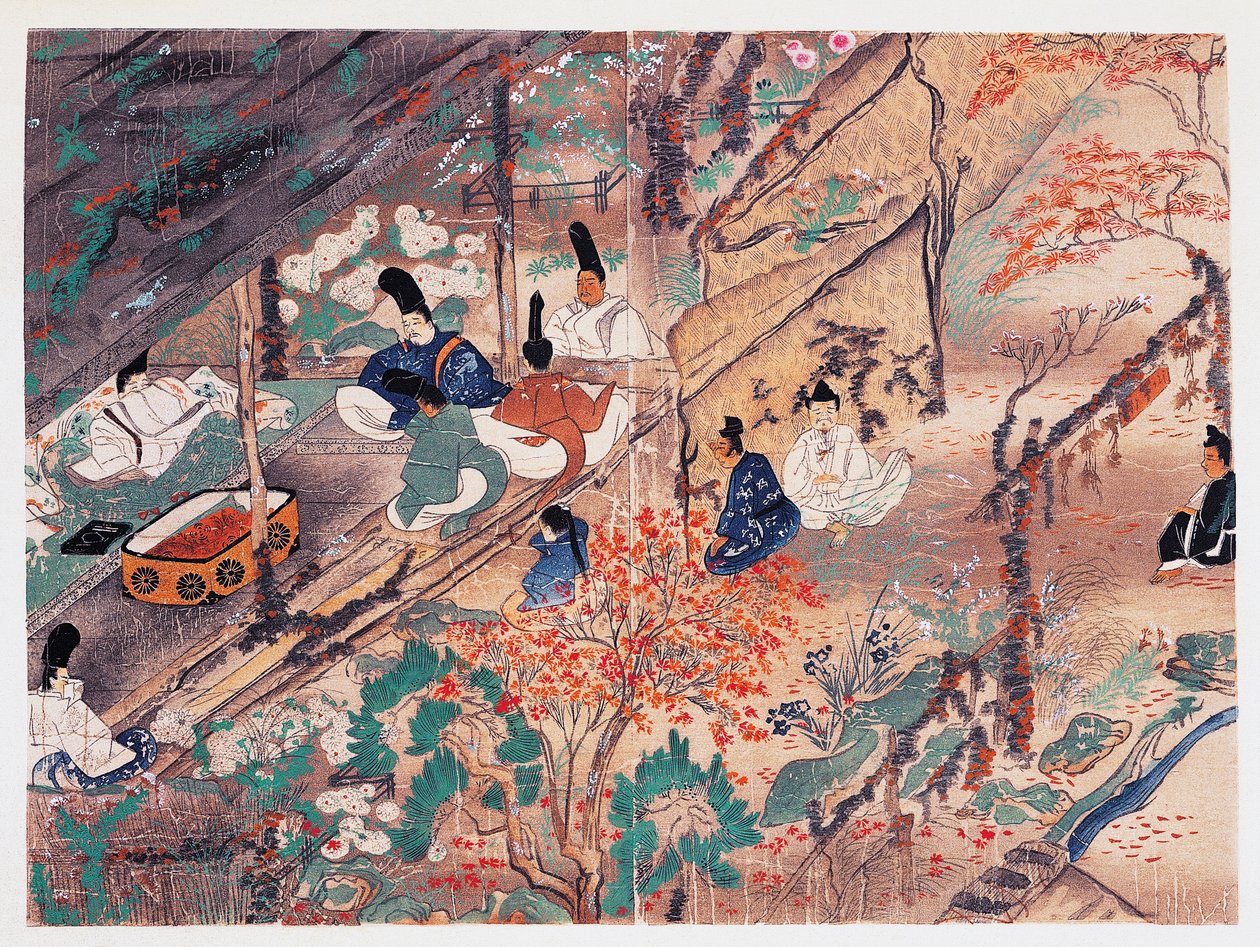 Heian Statesman and Poet Sugawara Michizane in Exile by Japanese School