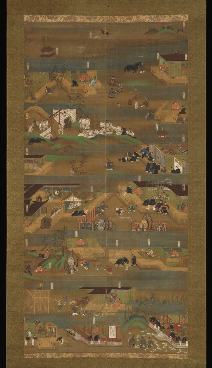 Illustrated Biography of Prince Shōtoku, hanging scroll, Kamakura period by Japanese School