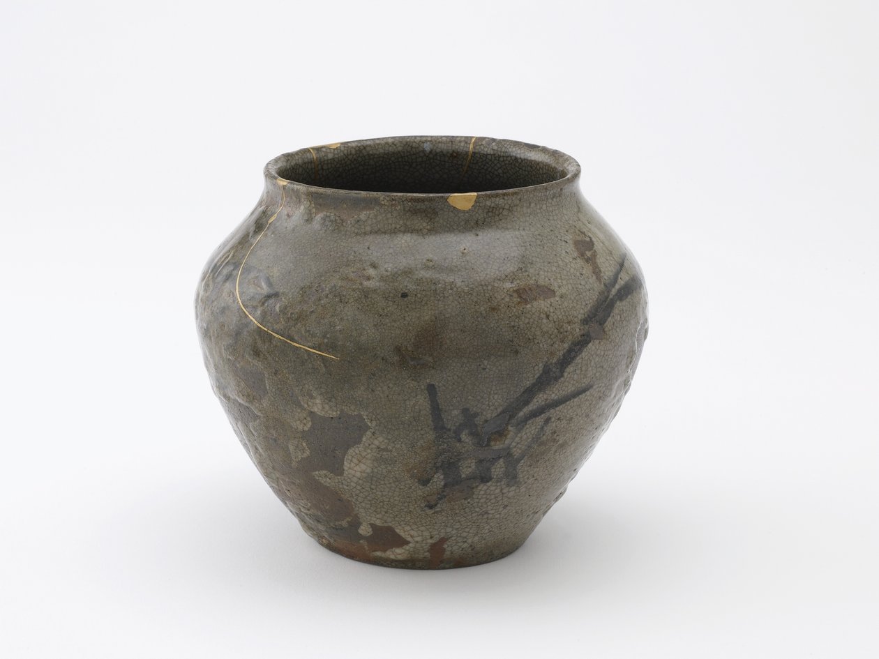 Jar with a design of reeds, Momoyama period, late 16th-early 17th century