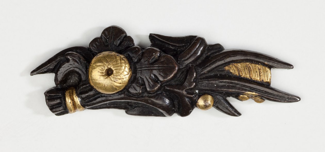 Menuki, or Grip Ornament, in the Form of a Floral Arrangement by Japanese School