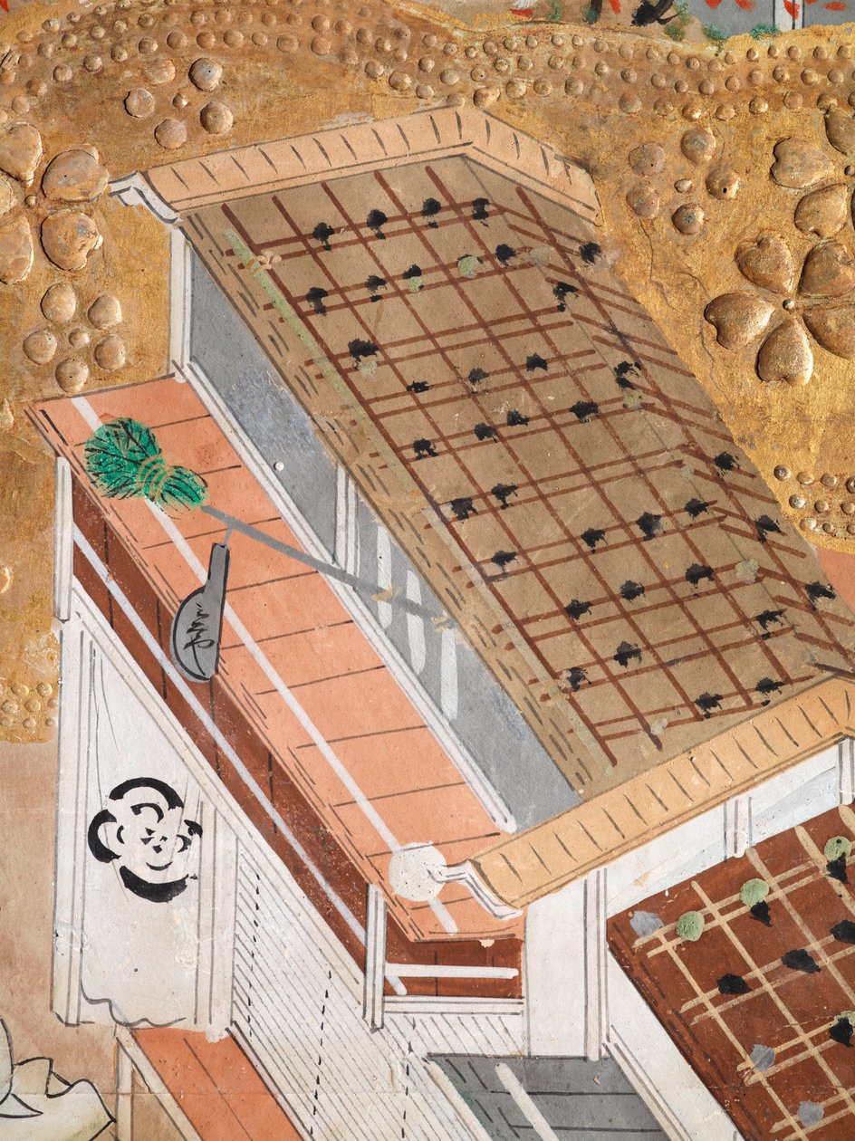 Osakazu Byobu - Japanese eight-panel folding screen by Japanese School