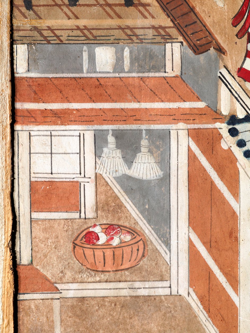 Osakazu Byobu - Japanese eight-panel folding screen by Japanese School