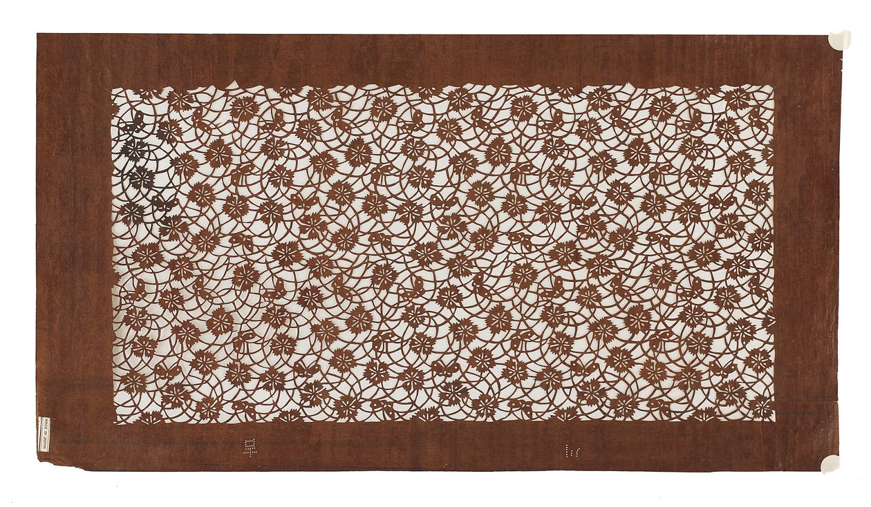 Paper stencil (katagami), late 19th century by Japanese School