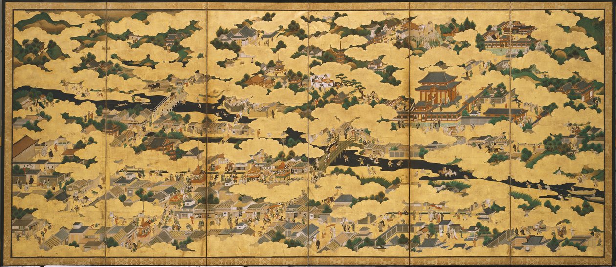 Scenes in and Around the Capital, Second Half 17th Century by Japanese School