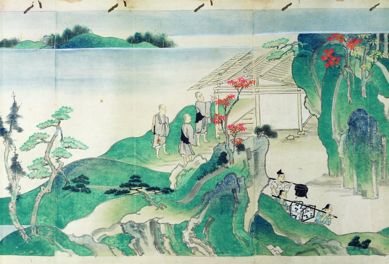 Servants, from an Illustrated History of the Life of the Monk Ippen (1239-89) by Japanese School