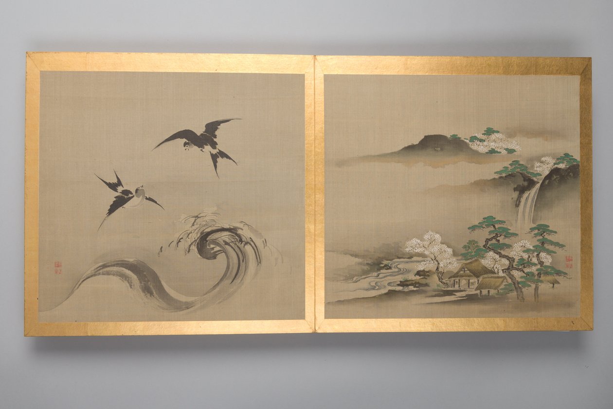 Thirty Paintings of Birds, Flowers and Landscape, Late 18th Century by Japanese School