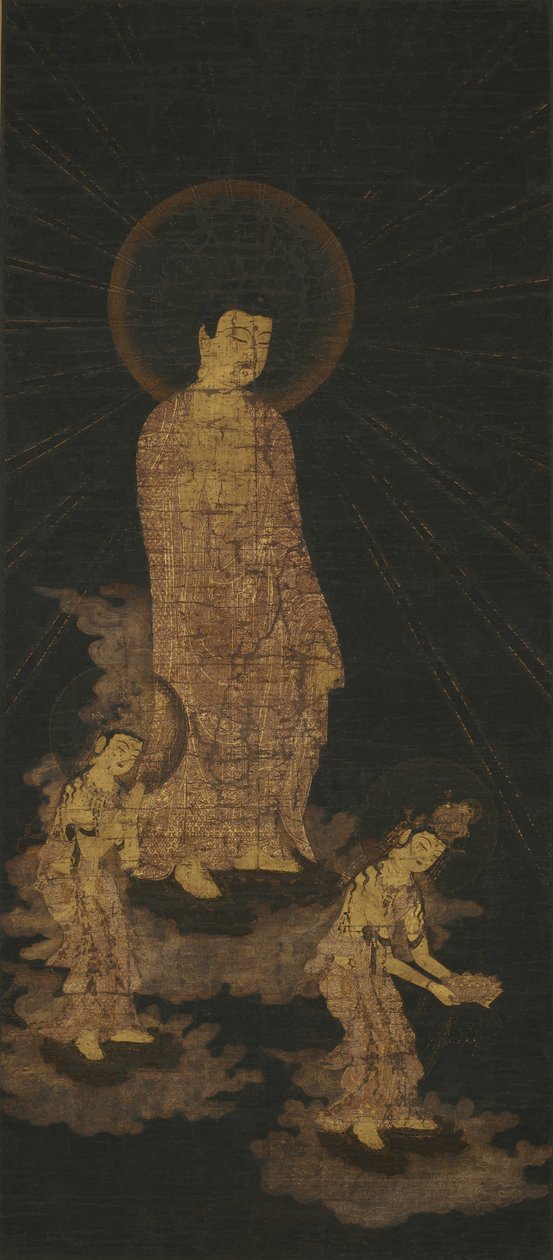 Welcoming Descent of the Amida Buddha Triad by Japanese School