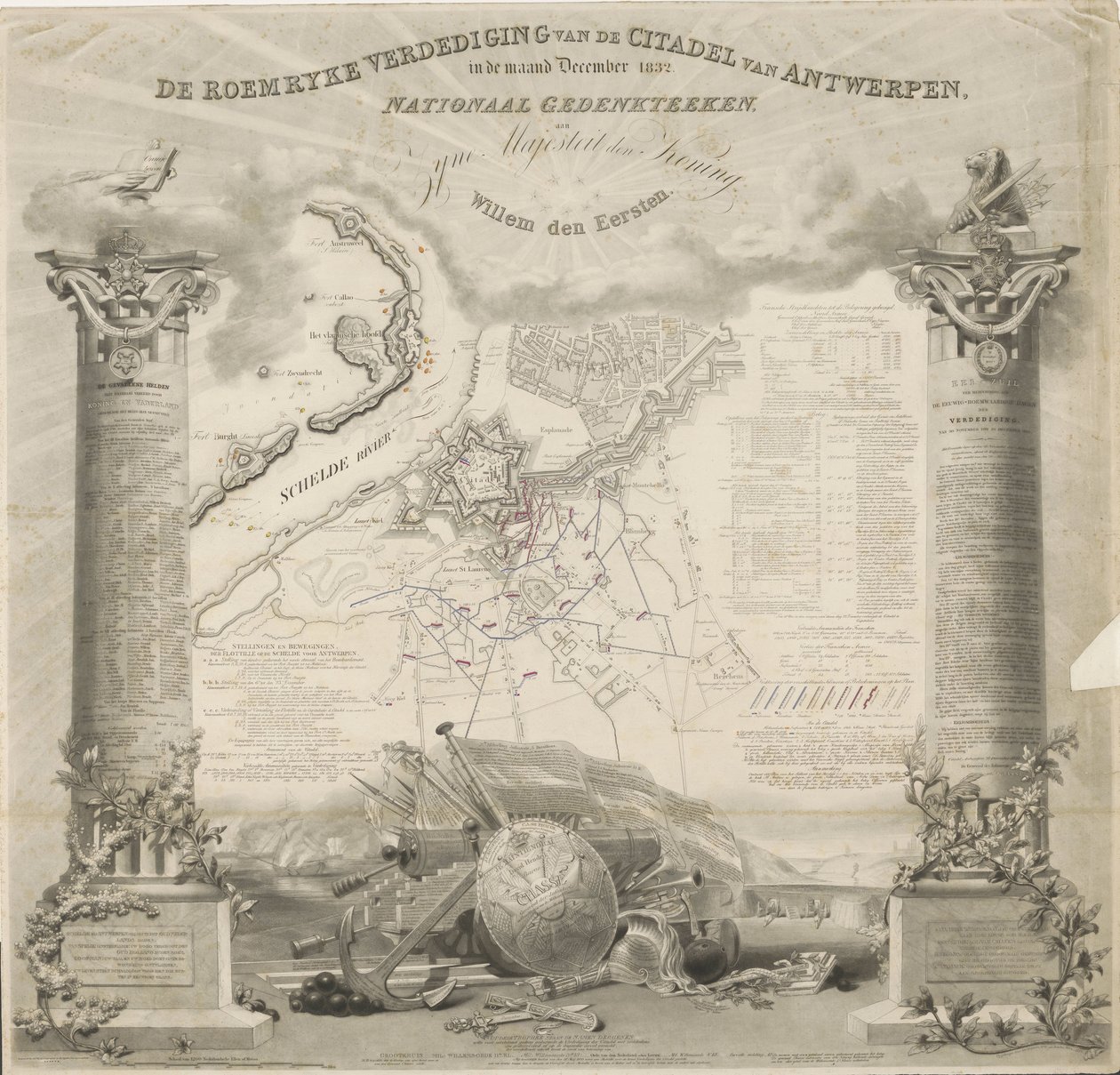 The Glorious Defense of the Citadel of Antwerp, December 1832 by Ja.s Wyld