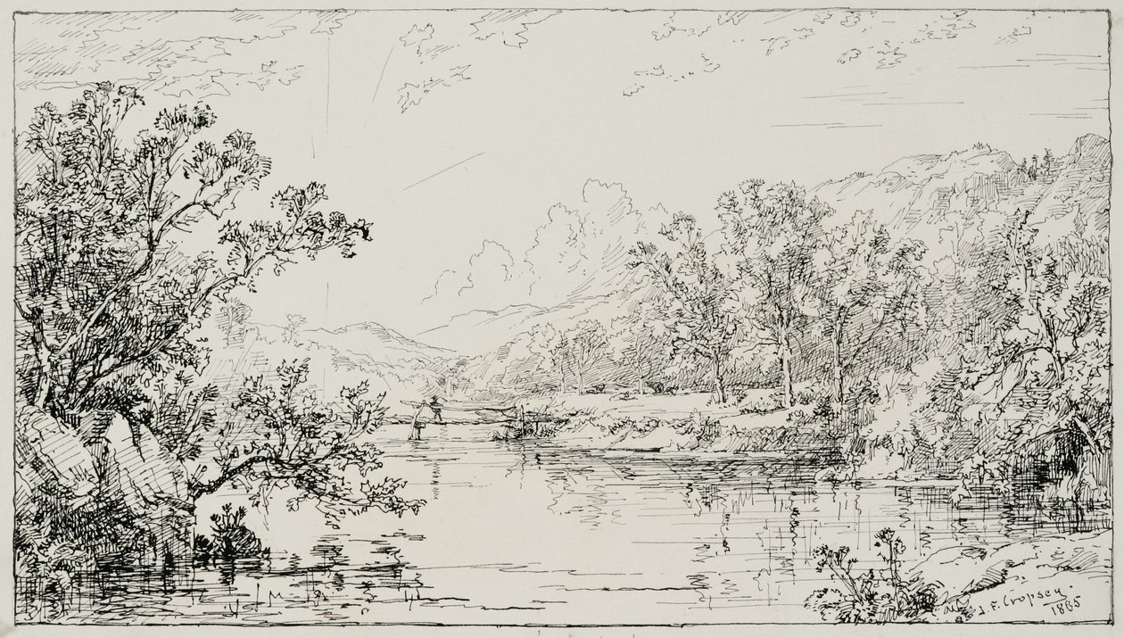 October in the Ramapo Valley by Jasper Francis Cropsey