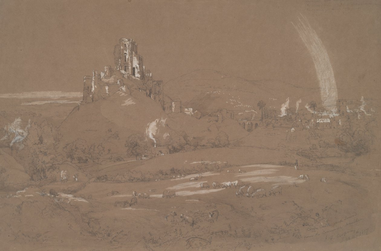 Corfu Castle and Town from the Cromwell Trenches by Jasper Francis Cropsey